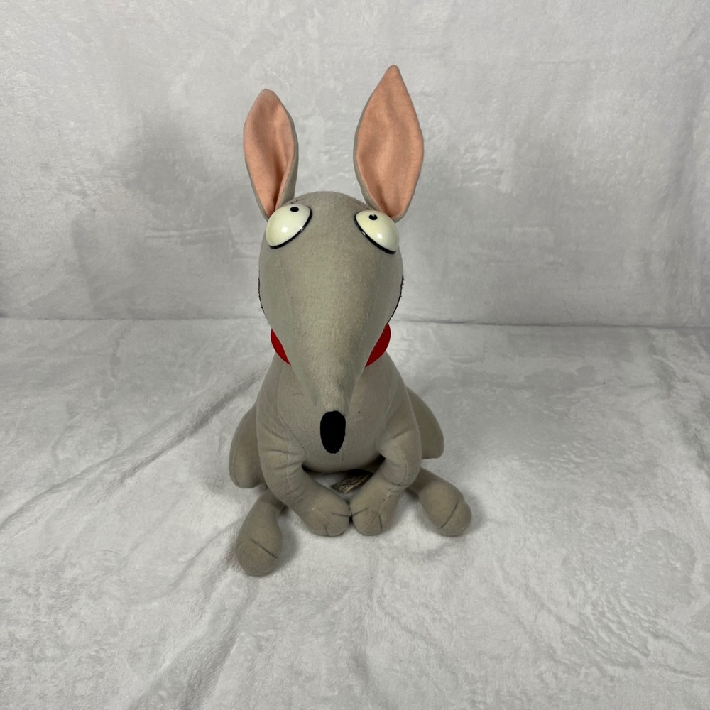Vintage 1991 Applause Family Dog Plush Grey Bull Terrier Tim Burton‎ 15 Inch Toy